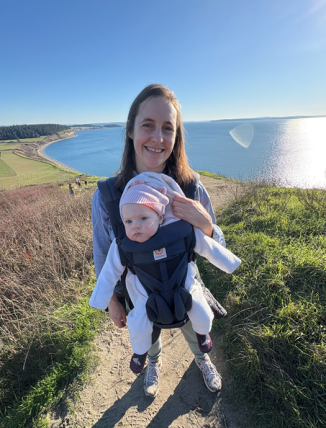 Marilena Loverde with child on waterfront