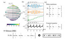The bilinear dynamic mode decomposition is a regression-based algorithm that uses the assembled data matrices and control input from sufficiently-resolved data to learn the drift, A and the control, B, for quantum control dynamics.