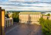 Campus image photo of Red Square shot from a drone.