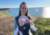 Marilena Loverde with child on waterfront